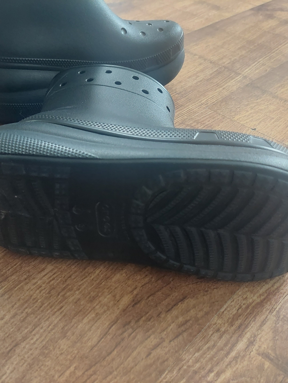 CROCS Women's Black Waterproof Clog Boots Crush Mega Size 9 - Picture 3 of 5